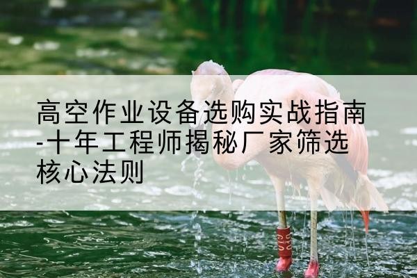 建阳剪叉式升降机厂家-高空作业设备选购实战指南-十年工程师揭秘厂家筛选核心法则